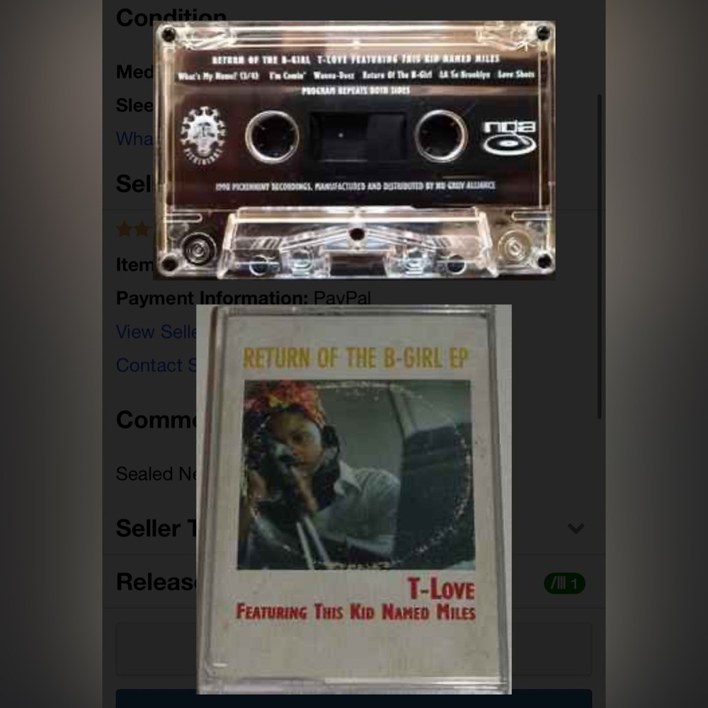 T-Love* Featuring This Kid Named Miles - Return Of The B-Girl EP (Cass, EP)